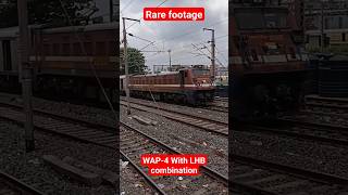 WAP-4 With LHB combination very rare seen #shorts #indianrailways #lhb #viral