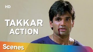 Action Scenes From Takkar (1995) (HD) Suniel Shetty | Naseeruddin Shah - 90's Hit Action Movie