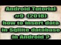 Insert Data In Sqlite Database In Android