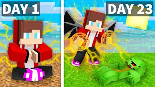 Mikey and JJ Became OVERPOWERED Every Day in Minecraft (Maizen)