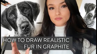 How to Draw Realistic Dog's Fur with Graphite Pencils | Tips & Tricks