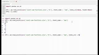 Excel and Python Pandas Sum