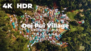 Doi Pui Hmong Village Chiang Mai | Serene Drone Footage of Culture and Nature - 4K HDR