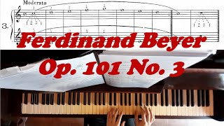 Ferdinand Beyer - Op. 101 No.3 - Easy Piano Exercise for Beginners