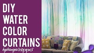 DIY Watercolor Curtains - with Tulip Tie Dye 😮 😃