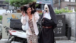 Nun Prank : her stunned...reaction! OMG..