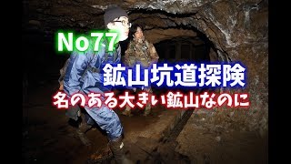 No77鉱山坑道探検　改修計画のあおりを受けて