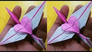 Crane Heart Origami (TUTORIAL) Designed by Owel Armia (Philippines)