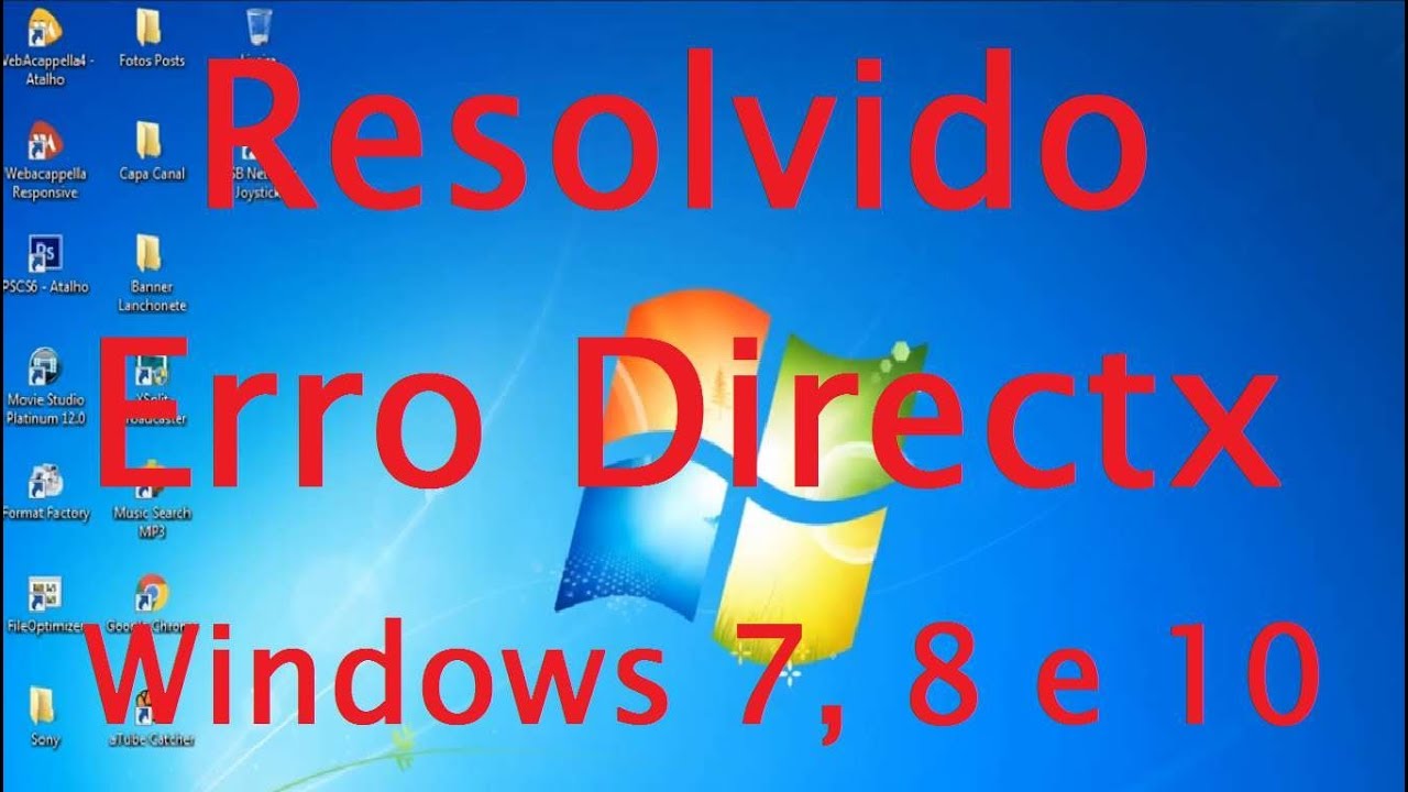 Como Resolver Erro DirectX - Aprenda A Resolver Erro DirectX Em Todos ...