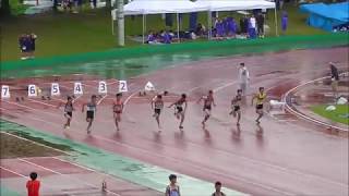 第42回　四日市中学校カーニバル大会　2年男子100m決勝（2019年6月9日）