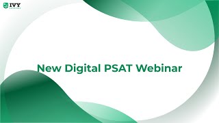 New Digital PSAT Webinar