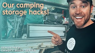 Canopy storage! Some of our best camping ideas!