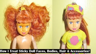 sticky doll hair