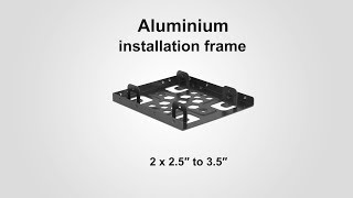 Delock 21324 Aluminium installation frame 2 x 2.5″ to 3.5″ black