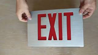 CA-R - Cast Aluminum, Modern Design LED Exit Sign