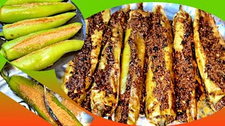 stuffed mirchi 🌶️🌶️ fry.. tasty tasty😋..stuffed green chilli fry