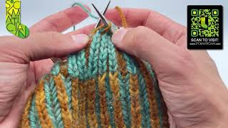 Simple Right-Leaning Crossed Double Decrease in Inverted DKBrioche — A Sockmatician Tutorial