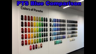 Porsche Miami Blue, Riviera Blue, Mexico Blue, Voodoo Blue Color Comparison