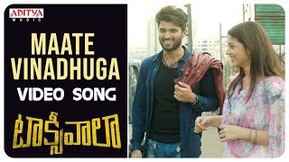 Maate Vinadhuga Video Song || Taxiwaala Video Songs || Vijay Deverakonda, Priyanka || Sid Sriram