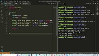 Strings in c - sizeof versus string length