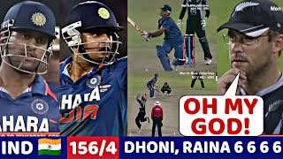 MS DHONI OR RAINA MASSIVE BATTING 🔥 | INDIA VS NEW ZEALAND COMPAQ CUP 2009 | MOST SHOCKING BATTING🔥😱