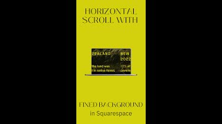 NO CODE Squarespace Horizontal Scroll #shorts