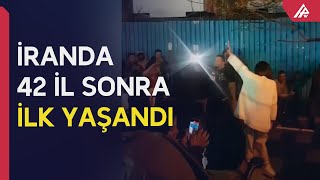 İranda 42 il sonra İLK: Xalq küçələrdə rəqs etdi - APA TV