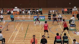 小野寺 雅之／大林 拓真（早稲田大学）vs 玉手 勝輝／山下 恭平（日本体育大学）MD 準々決勝【インカレ2018】