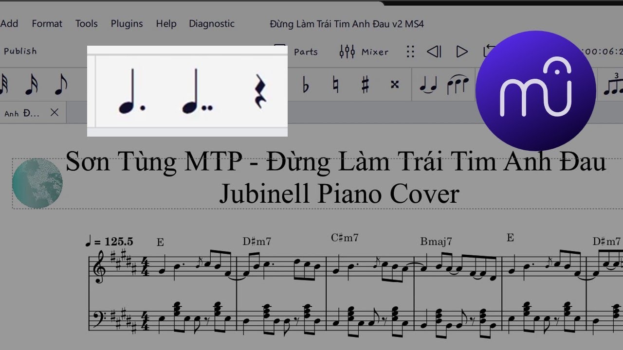 How To Add Double Dotted Notes In Musescore 4 Youtube