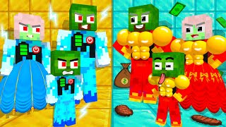 Monster School : Zombie x Squid Game ROBOT vs STRONG FAMILY - Minecraft Animatio