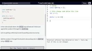 Lesson 96 | Basic JavaScript | Iterate with JavaScript While Loops