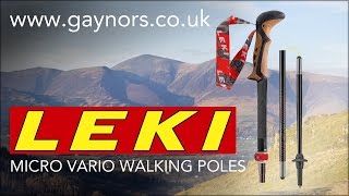 Leki Micro Vario Walking Poles. www.gaynors.co.uk