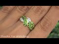 aig certified natural 1.86 total carat russian demantoid green garnet and diamond 18k gold ring