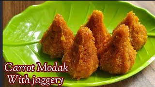 Carrot Modak Recipe -Quick\u0026 easy Prasad for ganpati/Ganapati Preasd ideas/ Sweet Prasad for ganpati