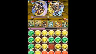 パズドラ　「トト＆ソティス降臨！　超地獄級」　聖都の守護神・アテナ9倍PTノーコンクリア