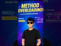 Java Method Overloading Explained | Method Overloading vs Overriding | Java Tutorial for Beginners