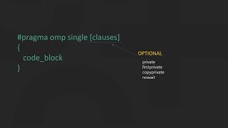 OpenMP: Single