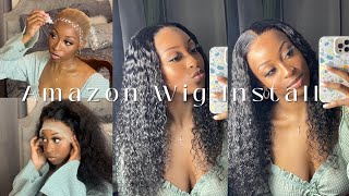 INSTALL A AFFORDABLE + BOMB AMAZON WIG WITH ME | BEGINNER | ft. BLY HAIR