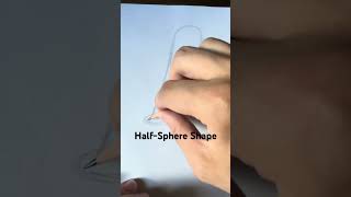 Drawing a Half-Sphere Shape #art #cartooncharacter #drawing #tipsandtricks #solidshapes