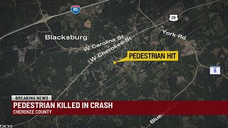 Pedestrian killed after getting hit by car in Cherokee Co.