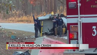 2 dead in fiery head-on Harnett County crash: Troopers
