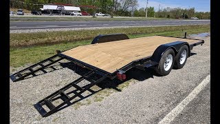 Car Hauler Trailer: Open 82x16 6K GVWR Woodfloor