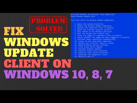 Fix Windows Update Client on Windows 10, 8, 7