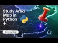 Best and easy way to create a study area map in Python  step by step guide