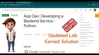 App Dev: Developing a Backend Service - Python | [GSP186] | Updated Lab