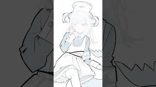 【忙しい人用】1秒イラストメイキング! / 〈For busy people〉Drawing Gawr Gura (Vtuber)【iMac/CLIP STUDIO PAINT】#shorts