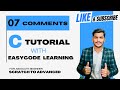 Comments in C | C programming tutorial | easycode Learning | #clanguage #cprogramming #comment