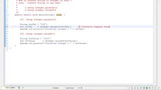 HOW TO CONVERT STRING TO INTEGER IN JAVA DEMO