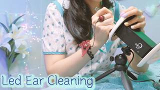 ASMR(Eng sub)Ocean-colored summer ear cleaning(LED ear pick) | 바다빛 여름 귀청소🩵(불빛귀이개,나무귀이개,귓바퀴청소,귀탭핑)