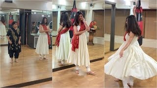 Watch! Sushmita Sen learning Kathak from guru is a sight to behold